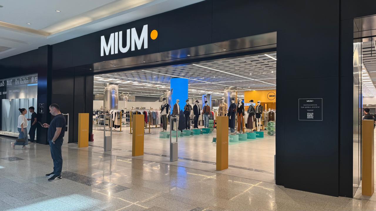 MIUM flagship store interior fit-out, Gənclik Mall, Baku